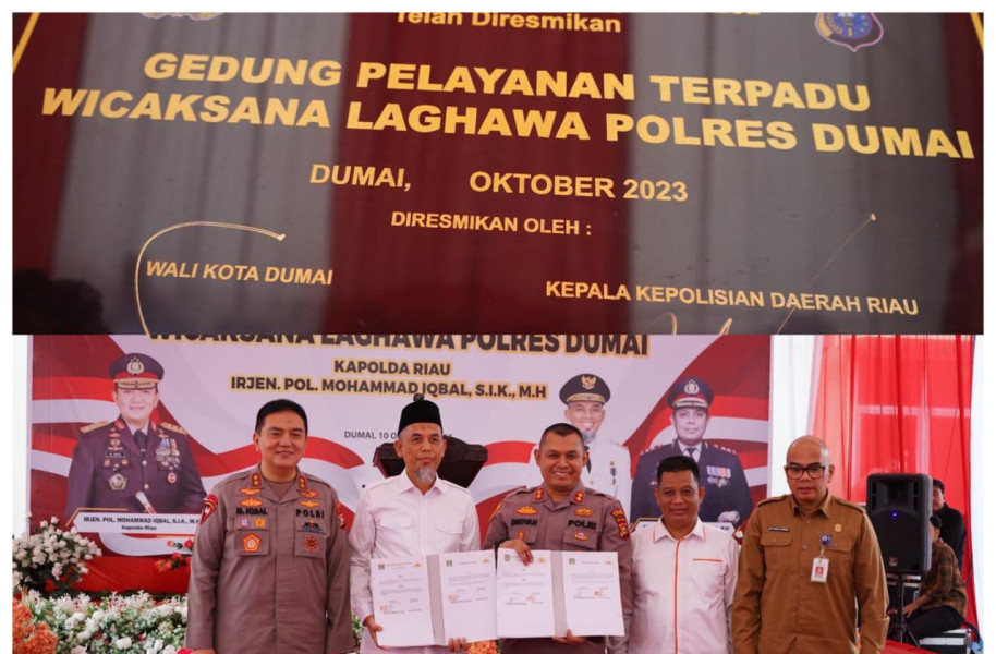 Kapolda Riau Resmikan Gedung Pelayanan Terpadu Wicaksana Laghawa Polres Dumai